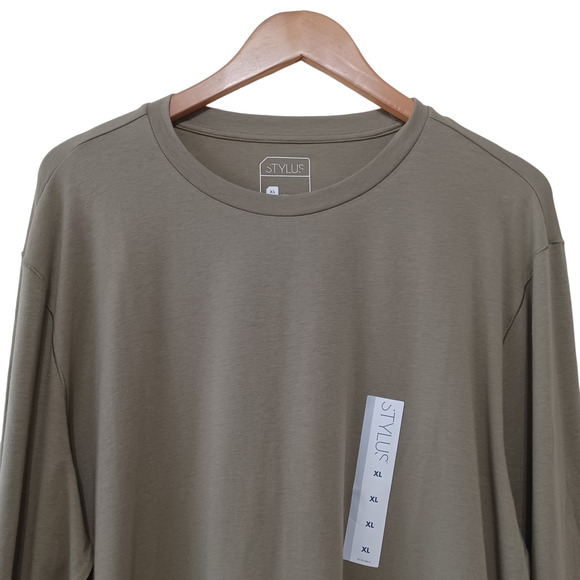 Stylus Big and Tall Mens Round Neck Long Sleeve T-Shirt Size XL - Picture 2 of 3